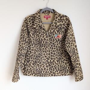 Supreme Toy Machine Harrington Animal Print Leopard Cotton Twill Jacket, size S